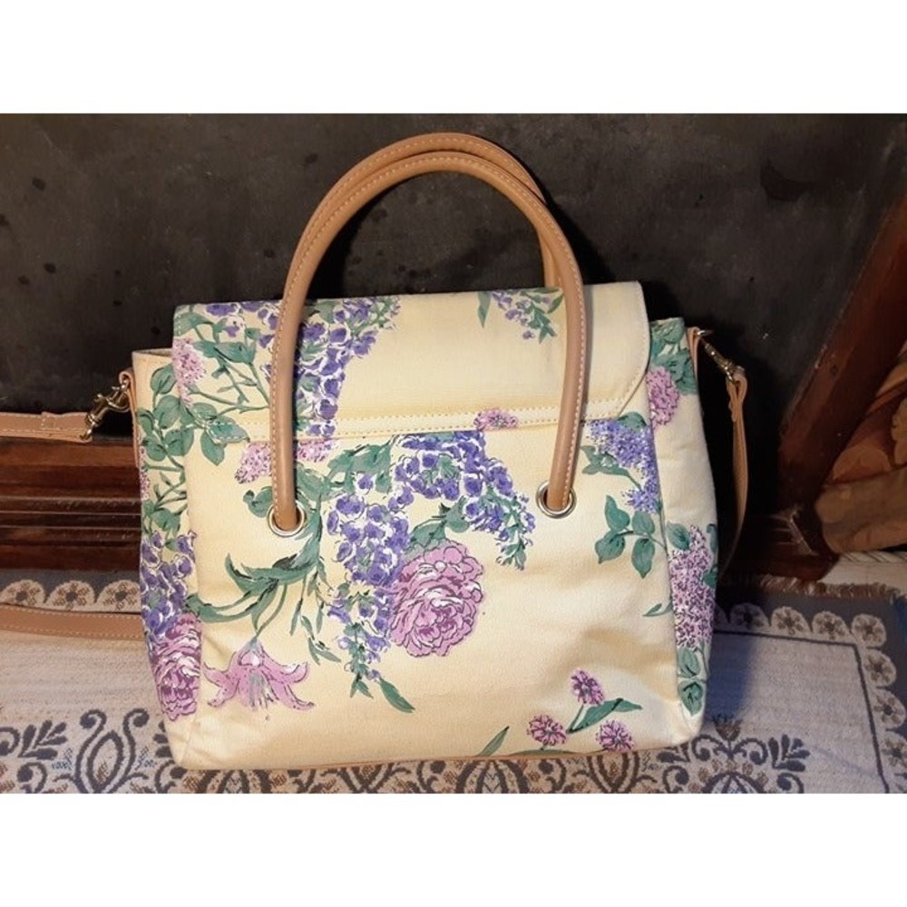 Jaclyn Smith Spring Fresh Yellow & Lilac Shoulder Bag NWT Vintage Stock - Picture 5 of 11